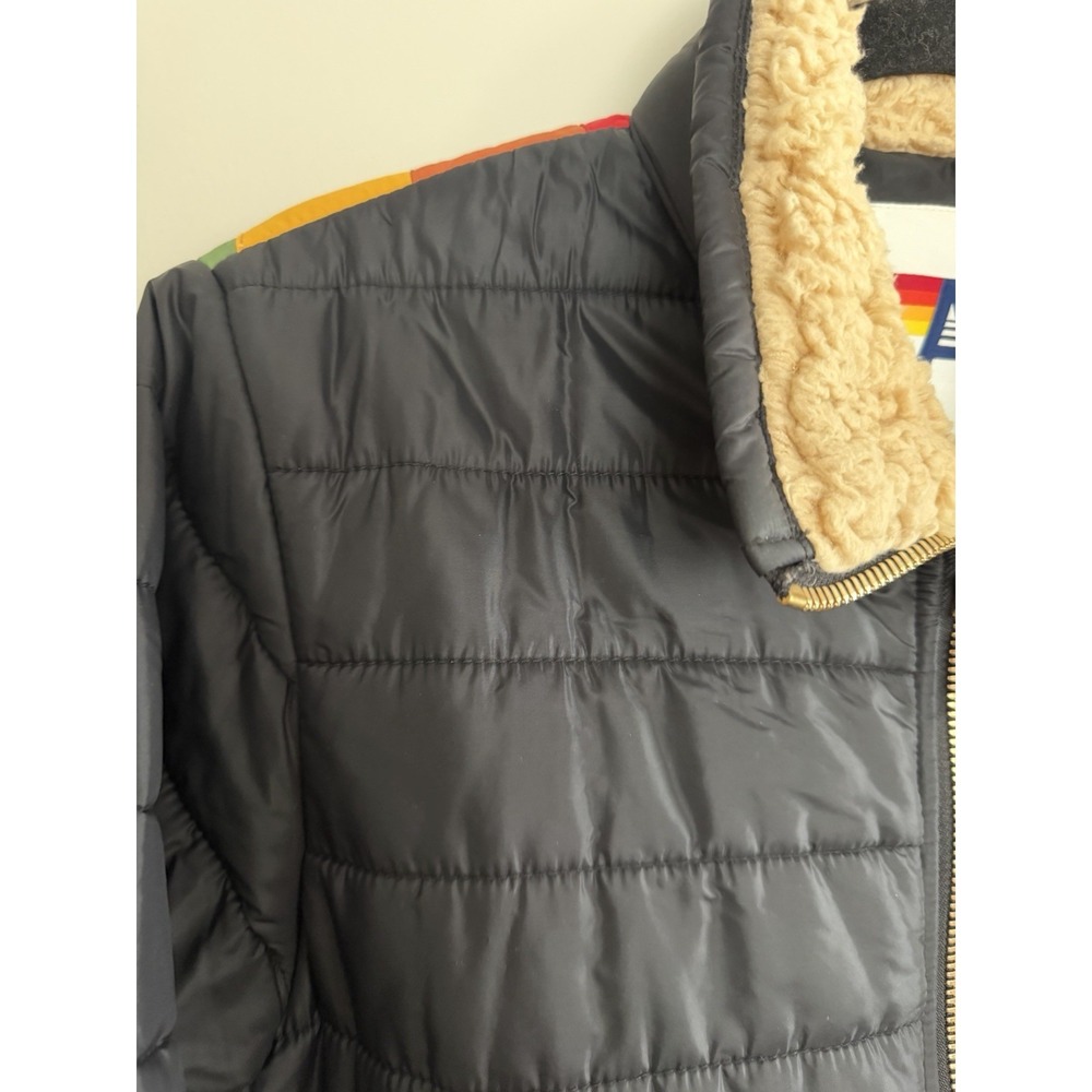 Aviator Nation Sunburst Puffer Jacket Black Women's Size Large - Picture 9 of 16